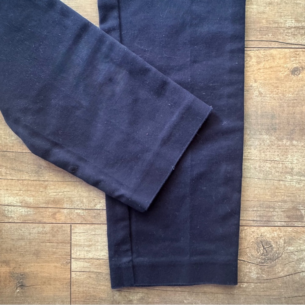Zara Mid-Rise Navy Blue Straight Leg Trouser Pants Size 2 - Picture 4 of 6